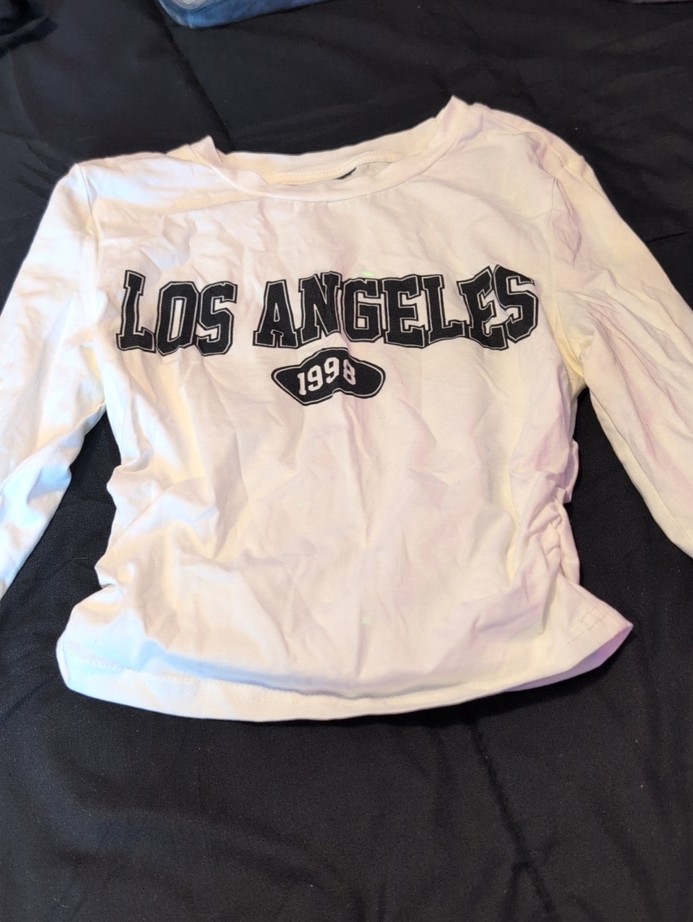 Missguided White 'Los Angeles 1998' Long Sleeve Graphic Tee